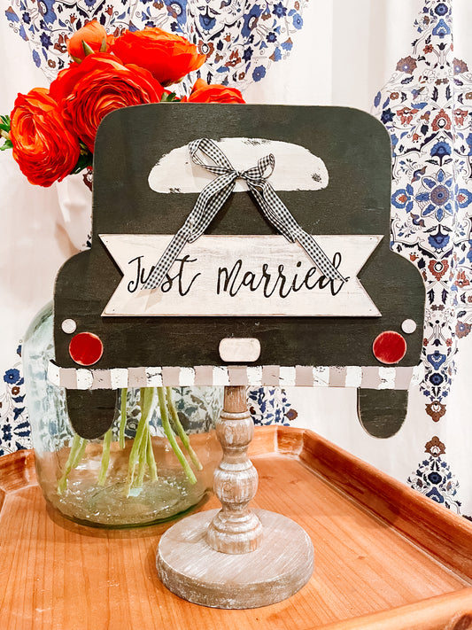 Just Married Topper for Table Top Stand